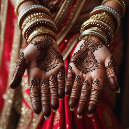 Front Hand Mehndi Design For Festivals - Free Related Mehndi Design Image