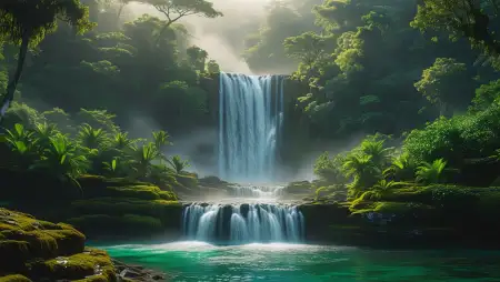 Full HD Waterfall Background For Desktop - Free Waterfall Background Download