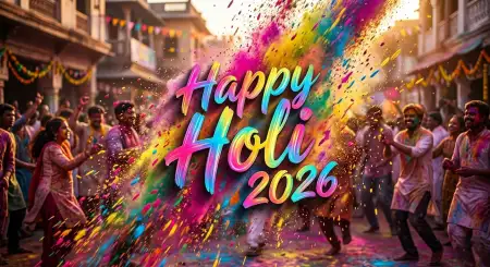 Free Funny Happy Holi Wishes 2026 Quotes For Instagram Caption Background Image Download