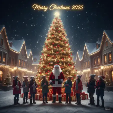 Free Funny Merry Christmas Wishes 2025 Background Download