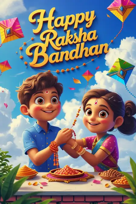 Free Funny Raksha Bandhan Wishes For Sister Image Download