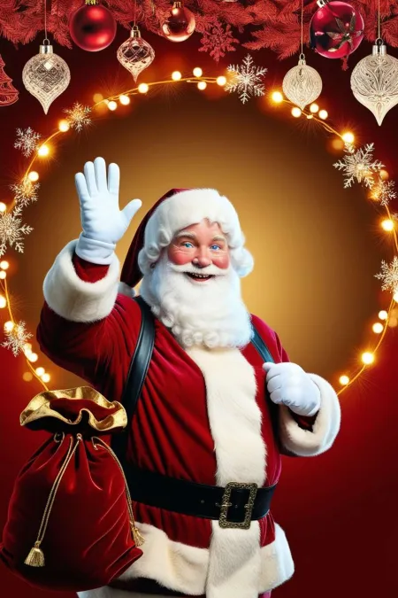 Funny Santa Claus Background Images With Playful Designs - Free Background Download