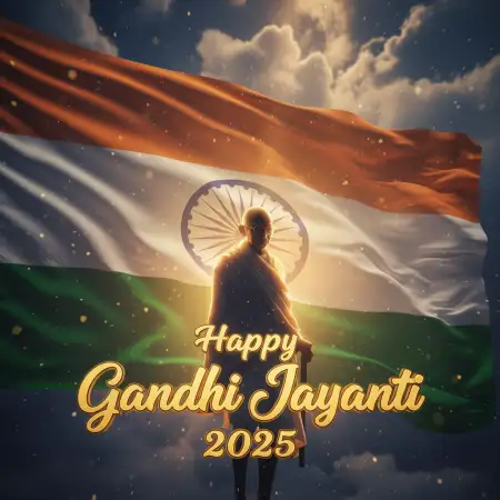 Gandhi Jayanti 2025 Greetings Card Design - Free Happy Gandhi Jayanti Download