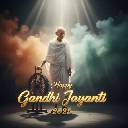Gandhi Jayanti 2025 HD PNG Transparent Photo Editing - Free Happy Gandhi Jayanti Download