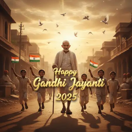 Gandhi Jayanti 2025 Short Paragraph For Kids - Free Happy Gandhi Jayanti Download