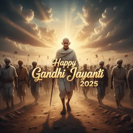 Gandhi Jayanti 2025 Transparent PNG Download - Free Happy Gandhi Jayanti Download