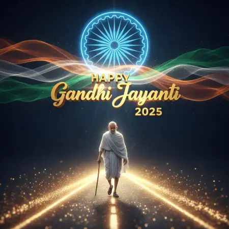 Gandhi Jayanti 2025 Wishes With Name Edit - Free Happy Gandhi Jayanti Download