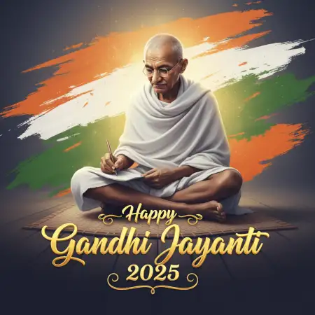 Gandhi Jayanti 2025 YouTube Thumbnail Background - Free Background Download