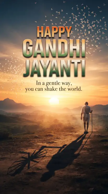 gandhi jayanti 2026 creative poster - Gandhi Jayanti 2026 Instagram Post