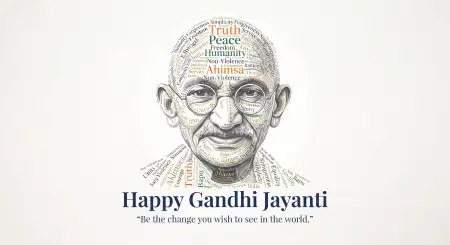 gandhi jayanti 2026 greeting images with quotes - Gandhi Jayanti Wishes With Quotes 2026