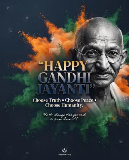 gandhi jayanti 2026 social media banner - Gandhi Jayanti School Banner 2026