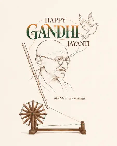 gandhi jayanti greeting card 2026