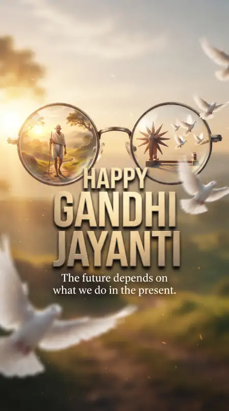 gandhi jayanti vfx social media post - Gandhi Jayanti Creative Social Media Post