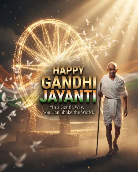 gandhi jayanti wishes 2026 facebook post - Gandhi Jayanti 2026 Instagram Post
