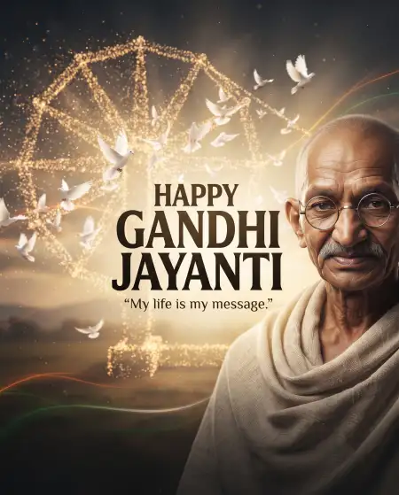 gandhi jayanti wishes 2026 png - Gandhi Jayanti 2026 Wishes And Quotes