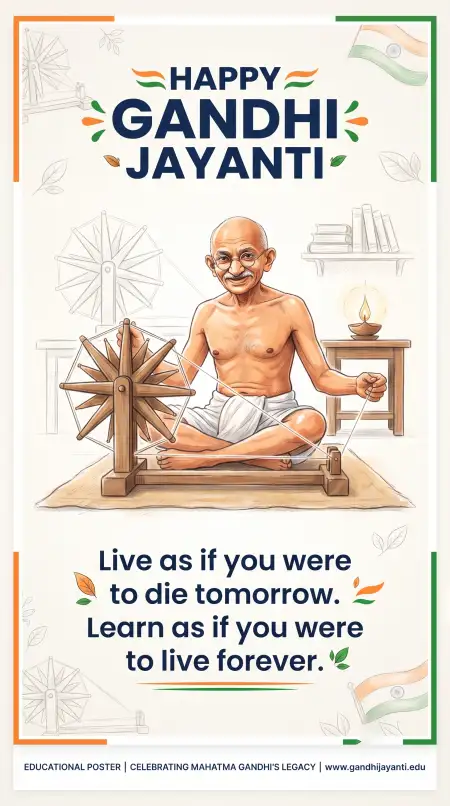 gandhi jayanti wishes with english quotes 2026 - Gandhi Jayanti Wishes For School 2026
