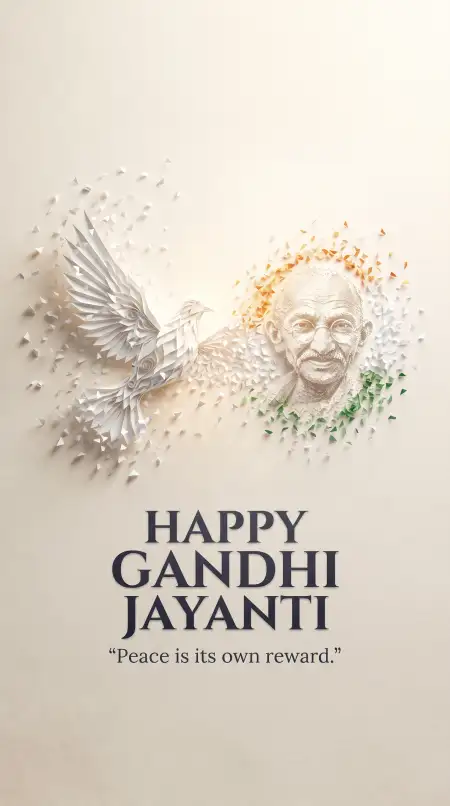 gandhi jayanti wishes with mahatma gandhi image 2026