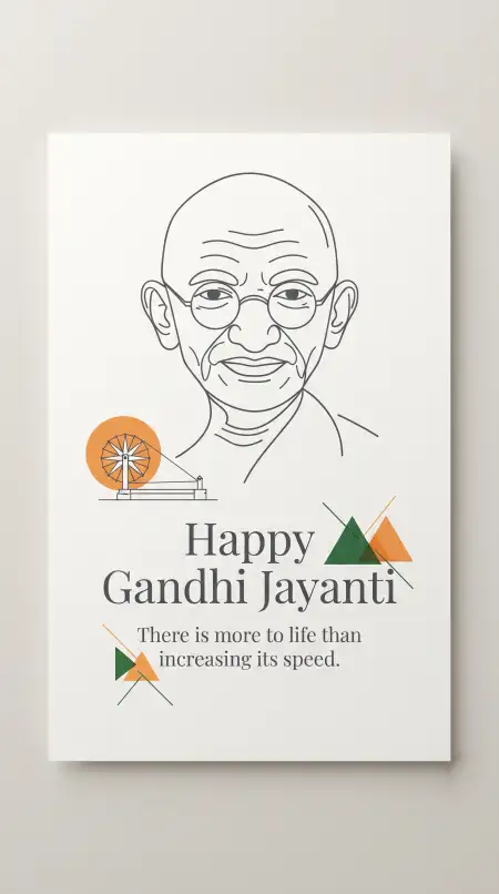 gandhi jayanti wishes with quotes greeting card 2026
