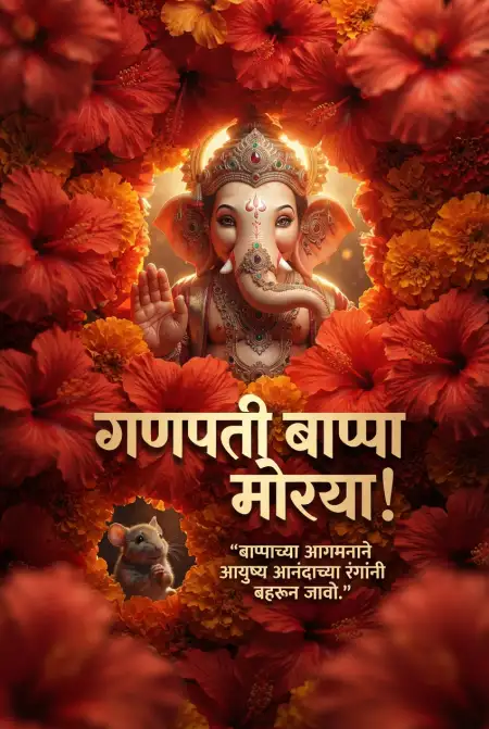 ganesh chaturthi blessing wishes in marathi - Ganesh