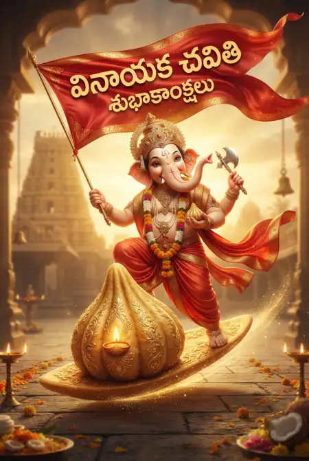 ganesh chaturthi blessing wishes in telugu - Ganesh