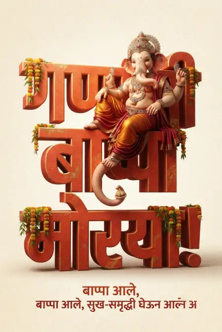 ganesh chaturthi creative post in marathi - Ganesh