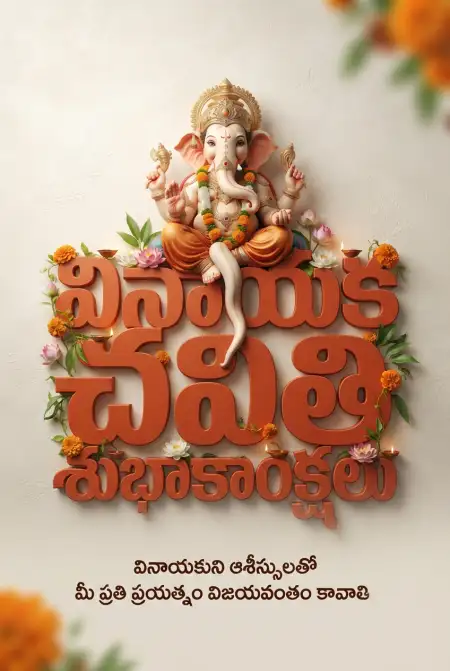 ganesh chaturthi creative post in telugu - Ganesh