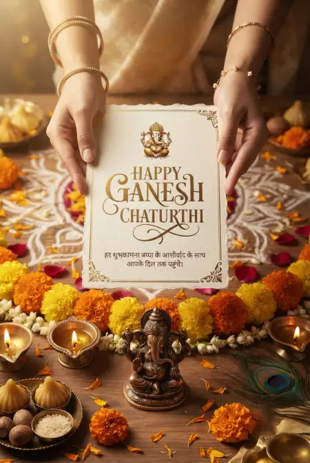 ganesh chaturthi hindi wishes photo - Ganesh Chaturthi Wishes In Hindi