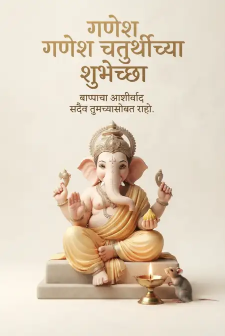 ganesh chaturthi marathi greeting card - Ganesh