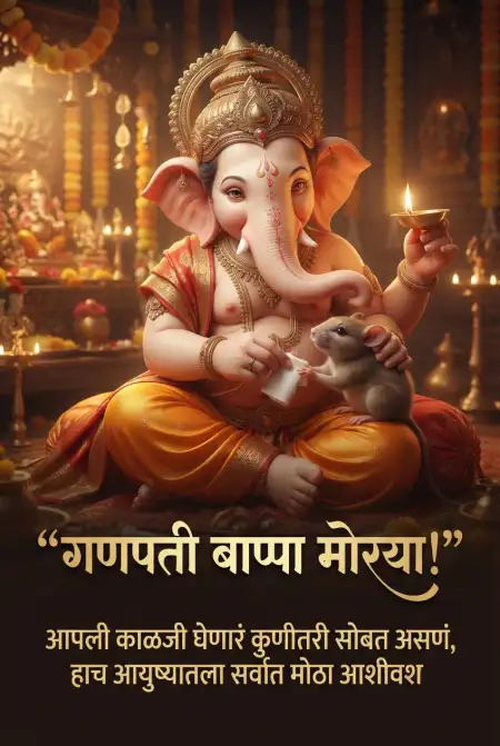 ganesh chaturthi marathi quotes with images - Ganesh