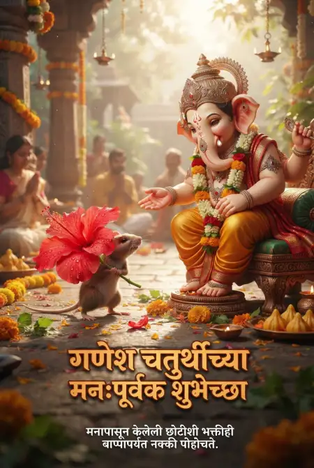 ganesh chaturthi marathi wishes photo - Ganesh
