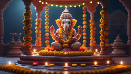 Ganesh Chaturthi Puja Thali Decoration Images - Free Happy Ganesh Chaturthi Images Download