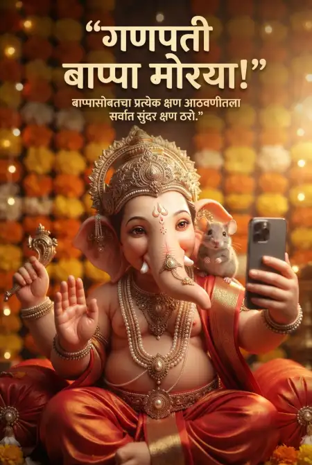 ganesh chaturthi social media post in marathi - Ganesh