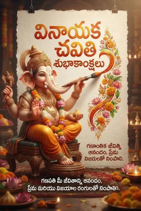 ganesh chaturthi social media post in telugu - Ganesh