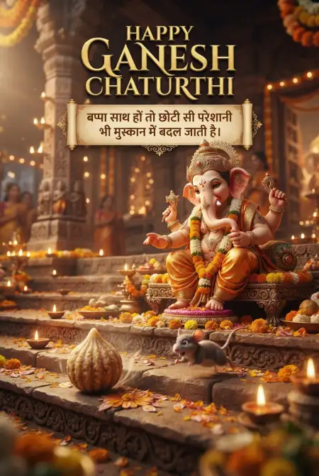 ganesh chaturthi status images in hindi - Ganesh Chaturthi Wishes In Hindi