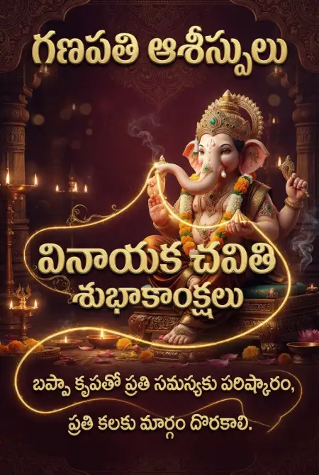 ganesh chaturthi wishes and quotes in telugu - Ganesh