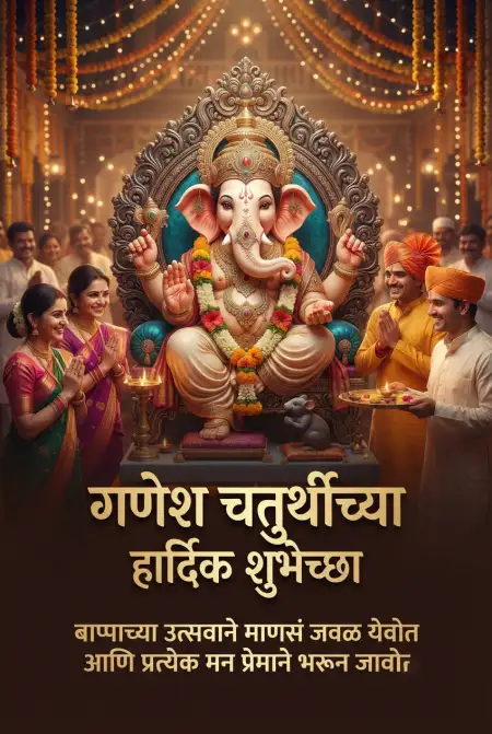 ganesh chaturthi wishes for family in marathi - Ganesh