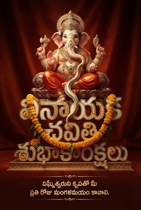 ganesh chaturthi wishes for friends in telugu - Ganesh