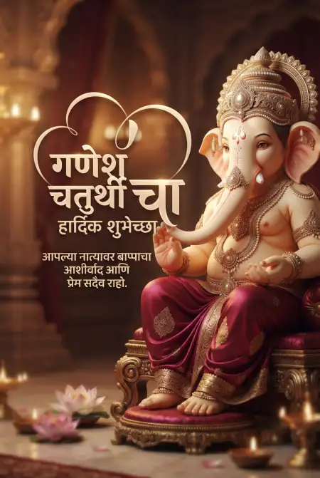 ganesh chaturthi wishes for loved ones in marathi - Ganesh