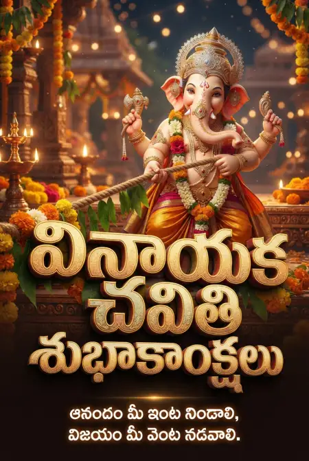 ganesh chaturthi wishes for loved ones in telugu - Ganesh
