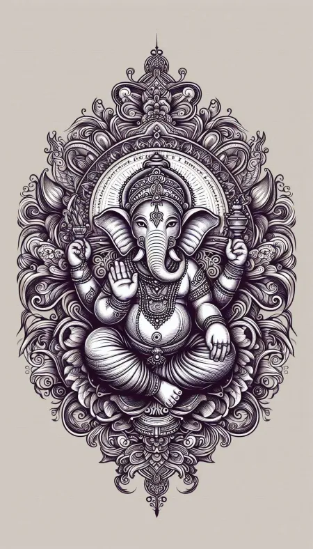 Ganesh Images With Intricate Details For Tattoos - Free Related Ganesh Images, Lord Ganesha, Ganesha, Ganesh Image