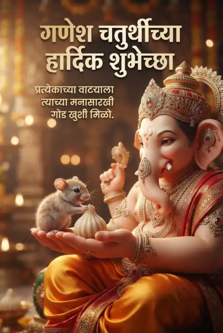 ganeshotsav marathi wishes images - Ganesh