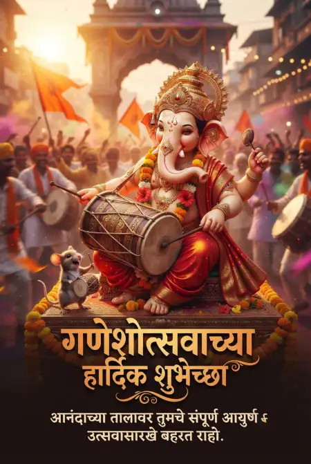 ganpati bappa morya instagram post marathi - Ganesh