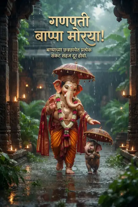 ganpati bappa morya viral images marathi - Ganesh
