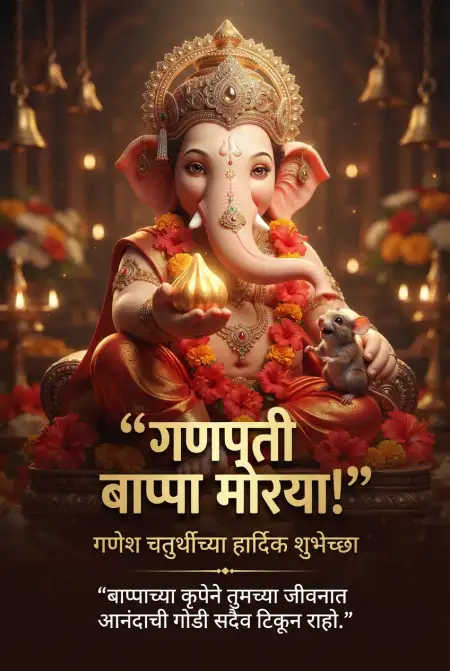 ganpati bappa wishes in marathi - Ganesh