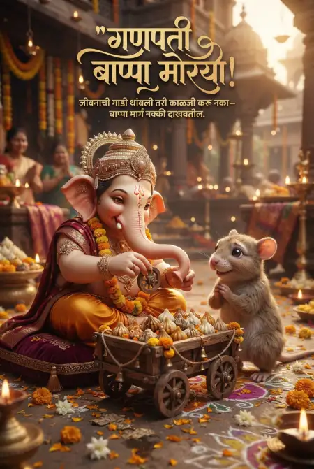 ganpati status images in marathi