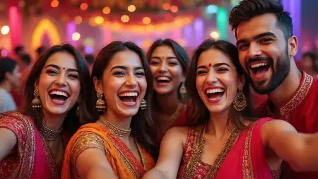 Garba Night Community Celebration In Village - Free Garba Night Download