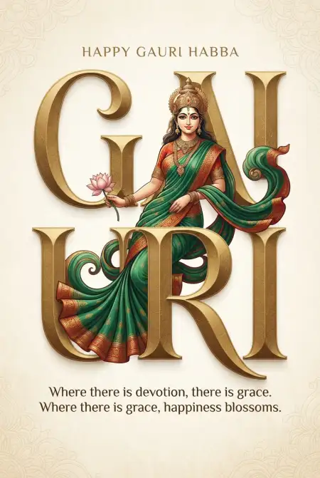 gauri habba images with kannada quotes 2026 - Gauri Habba 2026 Wishes
