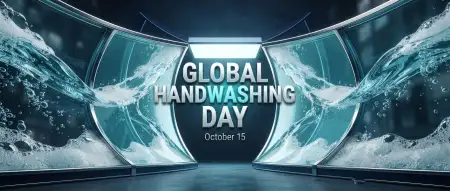 global handwashing day 2026 abstract background design - Global Handwashing Day 2026 Vector Background