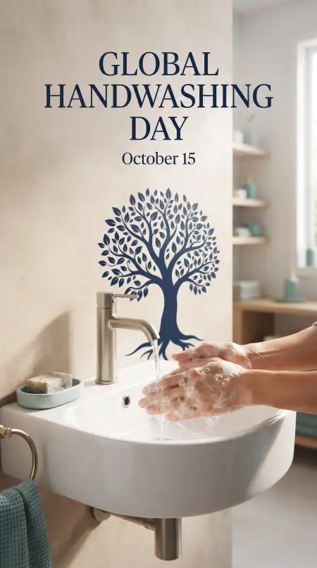 global handwashing day 2026 clean hands healthy life poster - Global Handwashing Day 2026 School Poster