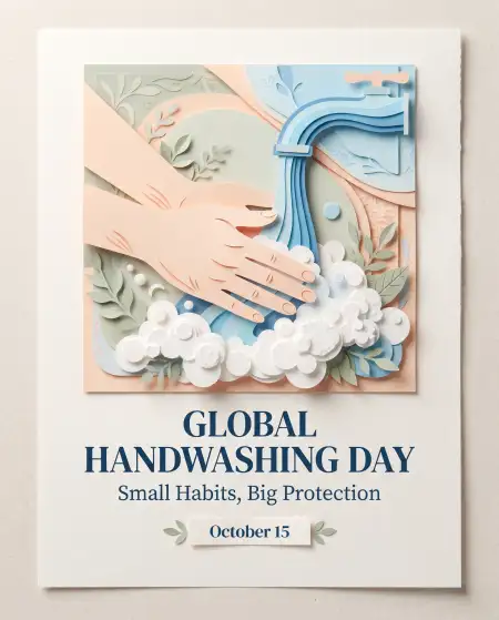 global handwashing day 2026 editable poster template